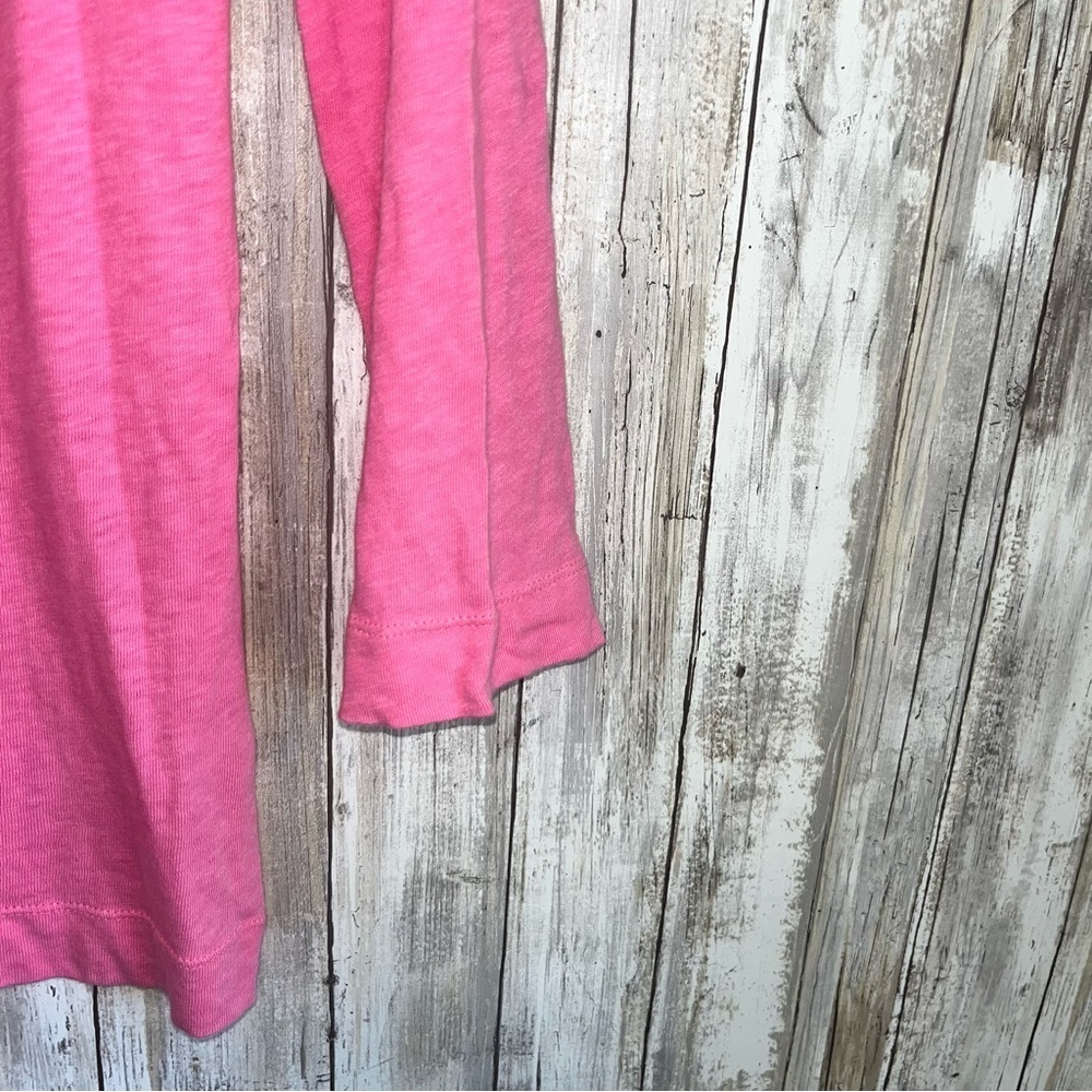 J.Crew Pink Ruffle Front Top Women’s M Cotton Feminine Casual Blouse Long Sleeve - Picture 3 of 4
